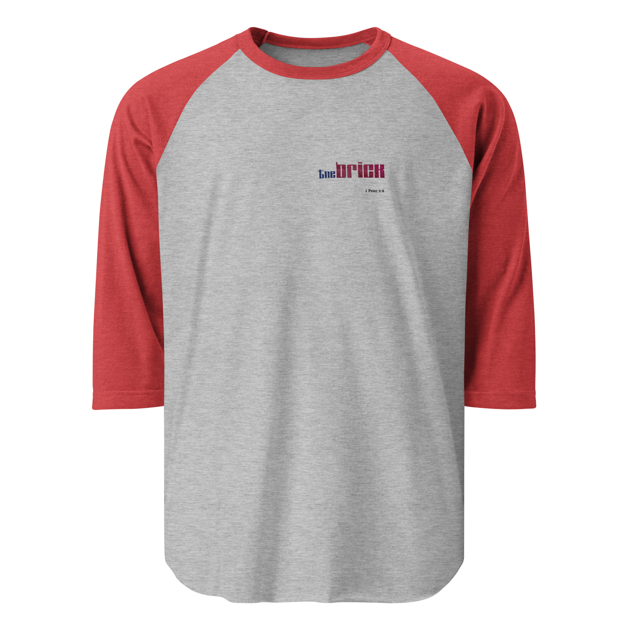 Brick 3/4 sleeve raglan shirt